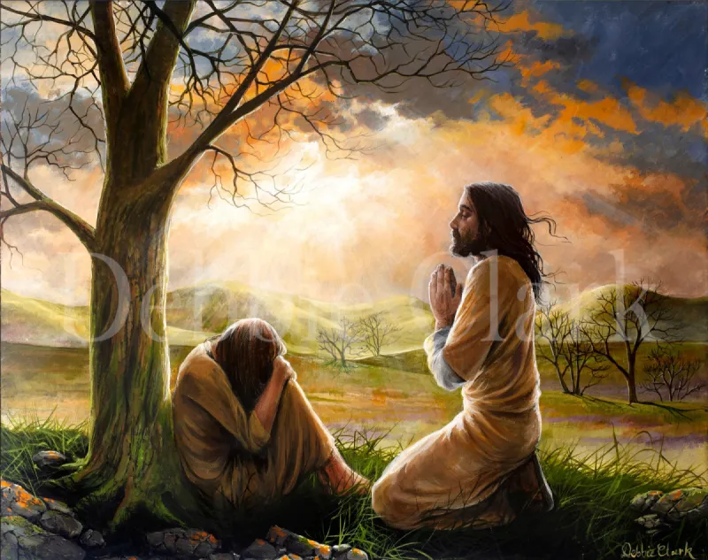 The Mediator, acrylic painting by Debbie Clark