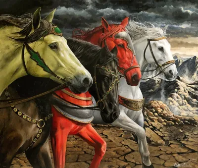 Apocalypse, painting by Debbie Clark