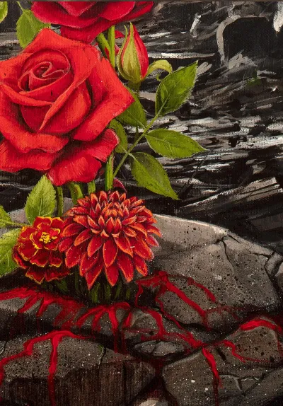 Cross of Red Flowers by Debbie Clark, photo 2