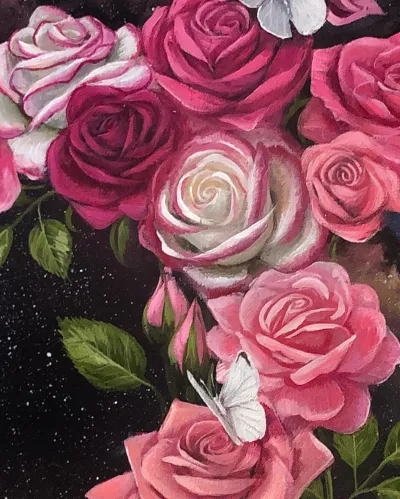 A Cross of Pink Roses by Debbie Clark, photo 2
