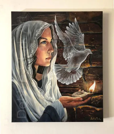 Oil Lamp Burning by Debbie Clark, photo 7