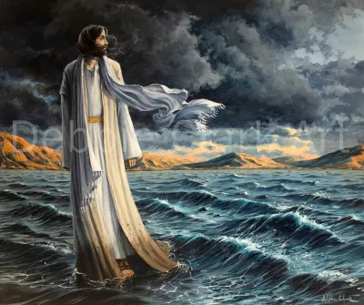 Walking on Water, painting by Debbie Clark