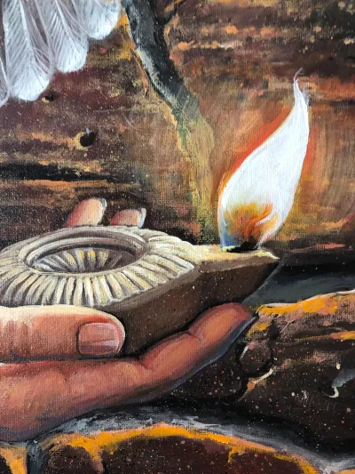 Oil Lamp Burning by Debbie Clark, photo 4