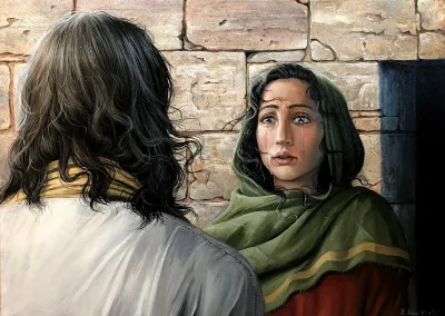 Christ is Risen: Mary Magdelene seeing the risen Christ.