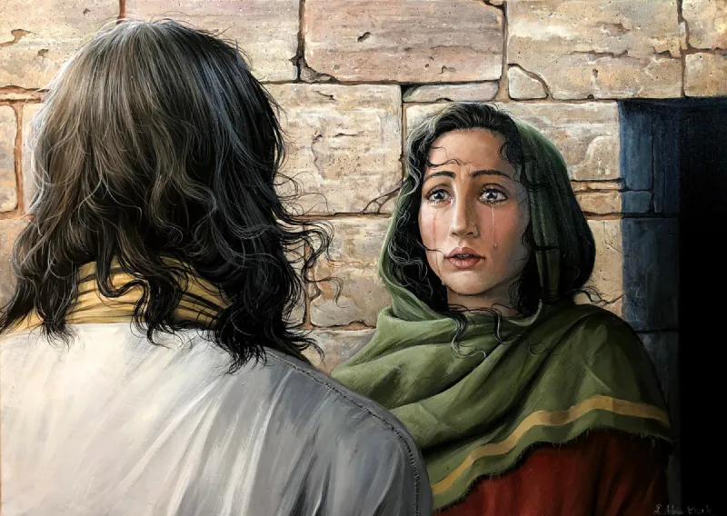 Christ is Risen: Mary Magdelene seeing the risen Christ.