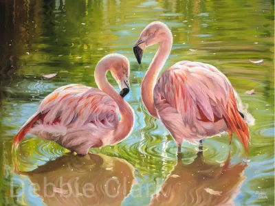 Flamingos in Love by Debbie Clark, photo 8