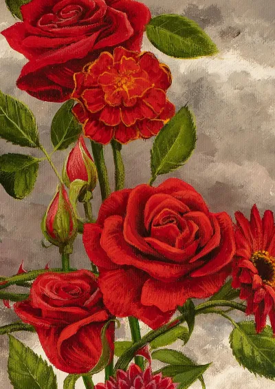 Cross of Red Flowers by Debbie Clark, photo 3