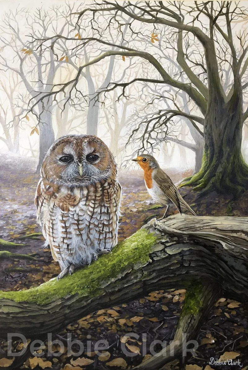The Messenger, acrylic painting by Debbie Clark