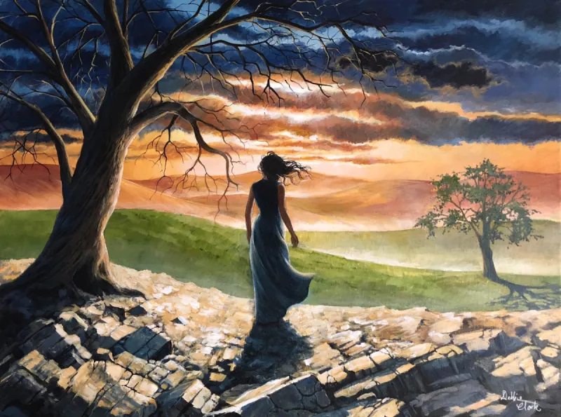 Life and Peace, acrylic painting by Debbie Clark
