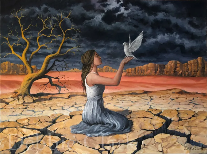 Peace in Faith, acrylic painting by Debbie Clark