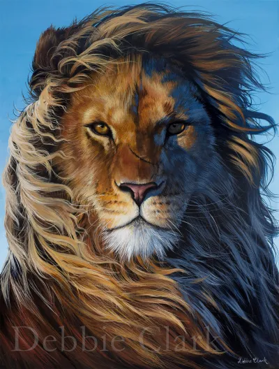 Lion of the Tribe of Judah: A portrait of a powerful lion that represents the second coming of Jesus Christ.