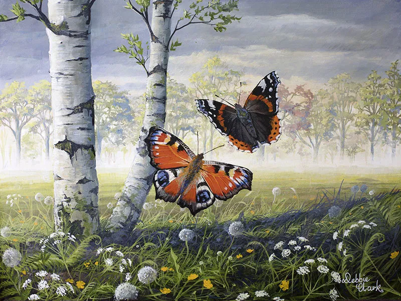 Dancing Butterflies: Materials Used: Archival inks on velvet fine art paper.