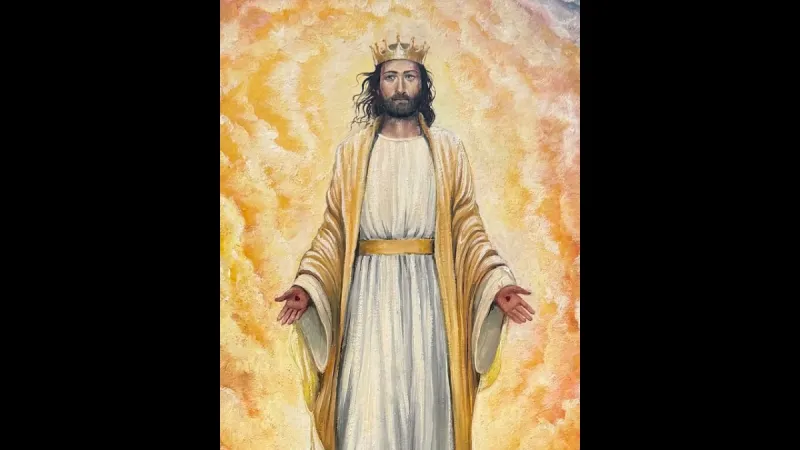 Jesus is coming painting with Scriptures