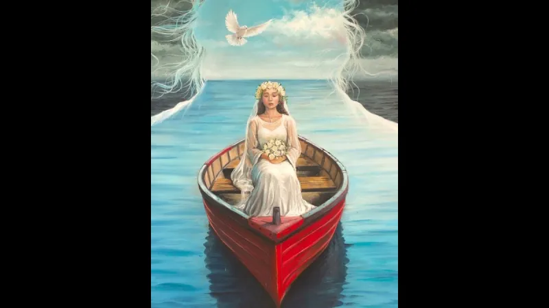 Letting Go Painting - Peace of God - The Bride makes herself ready
