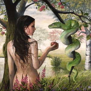 Eve and the Serpent painting