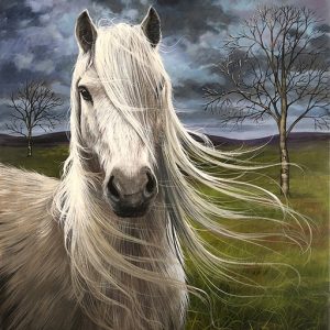 Horse with a Flowing Mane